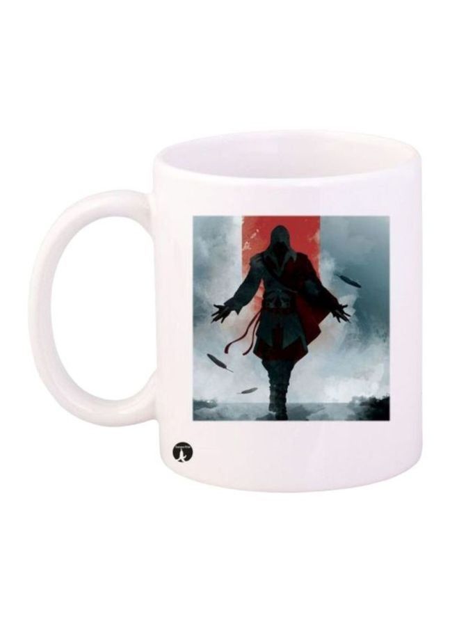 RKN Assassin's Creed Printed Coffee Mug White/Grey/Red - Image 1