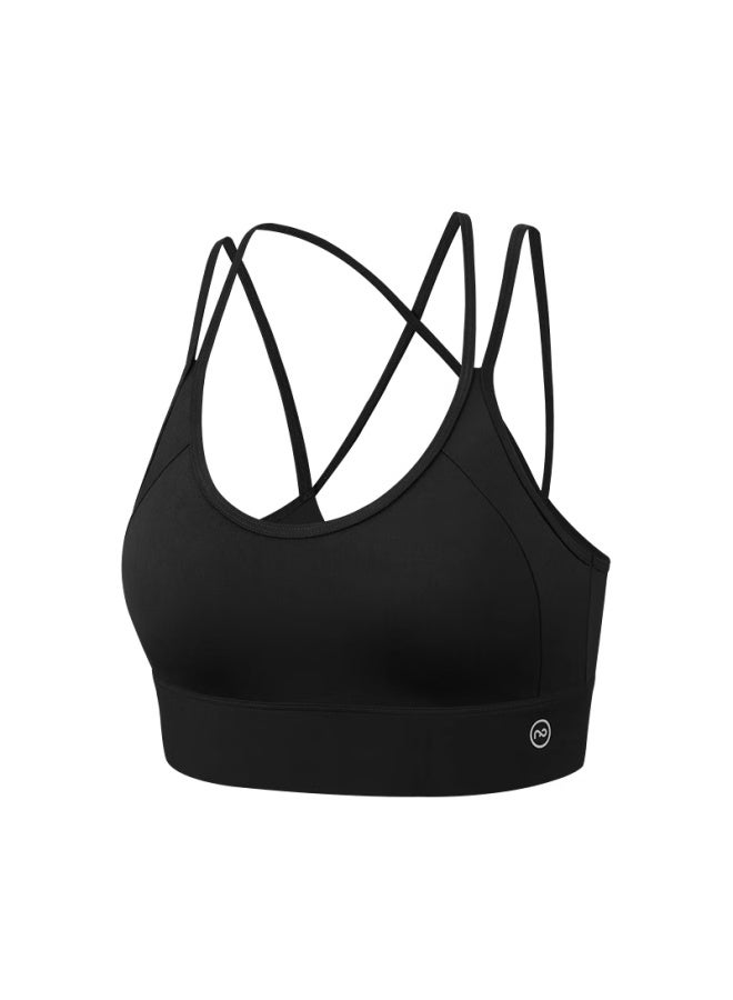 Never Me Women's Cross Back Wireless Bra Integrated Fitness Tank Top High-intensity Yoga Running Shockproof Anti-sagging - Image 5