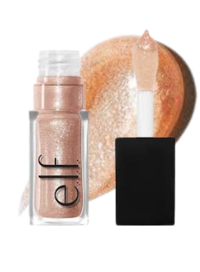 elf e.l.f. Glow Reviver Lip Oil – Crystal Baller (Clear High-Shine Glossy Tint) Hydrating Nourishing Lip Oil with Squalane & Fruit Oils – 7.6 ml - Image 1