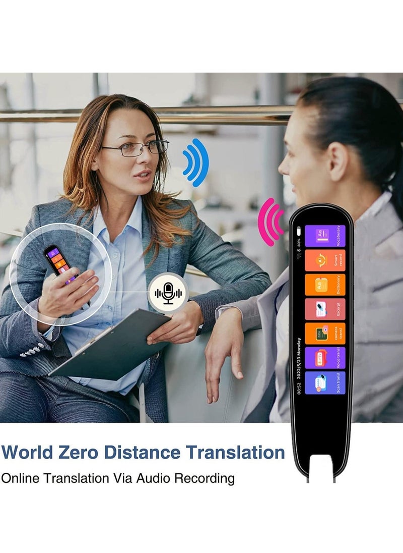 Translation Pen Scan Reader Text-to-Speech Device, Language Translator for 134 Languages, OCR Reader Pen, Photo & Text Voice Translation, Reading Pen for Dyslexia, White Color