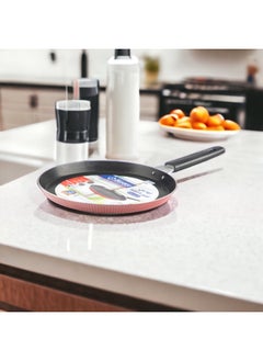 Bister Bister Classy Crepe Pan Aluminium Layered With Tefloan Coating 22Cm Dark Red  - Image 1