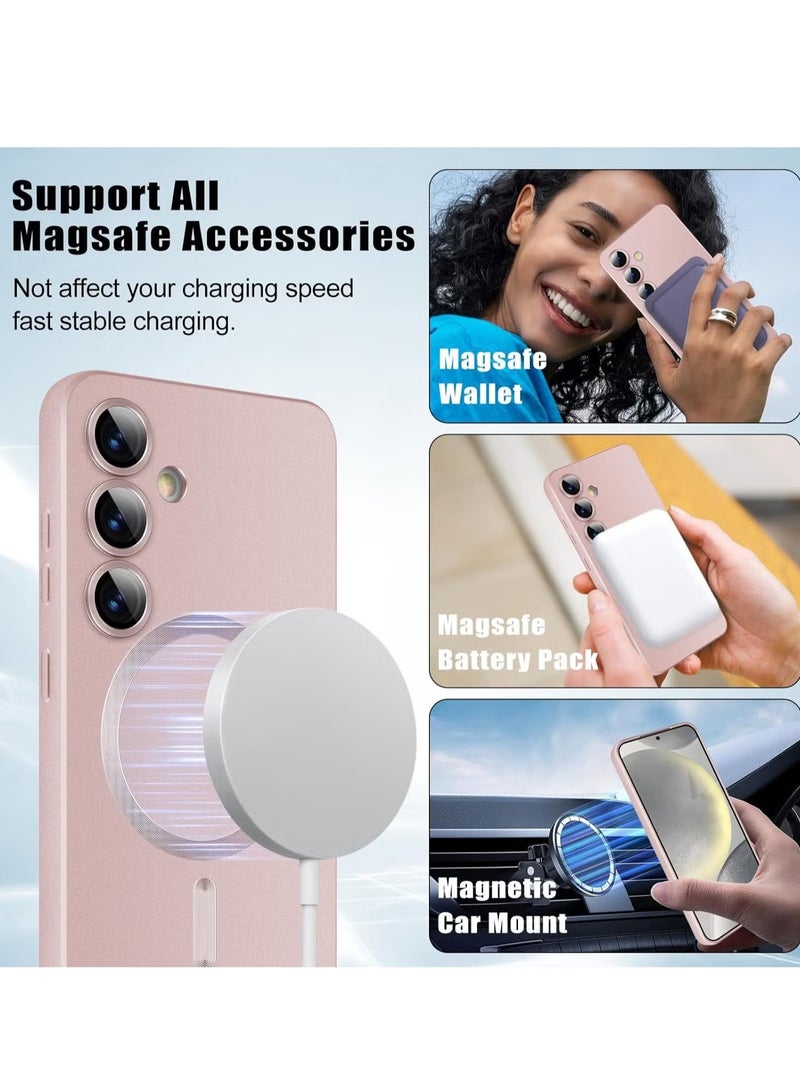 ELTRAZONE Samsung Galaxy S24 Plus 5G Magnetic Case Cover – Luxury Metallic Paint, Silicone Phone Case with Full Camera Lens Protector, Shockproof Bumper for Maximum Protection – Stylish and Durable Case for Samsung Galaxy S24 Plus 5G - Image 3