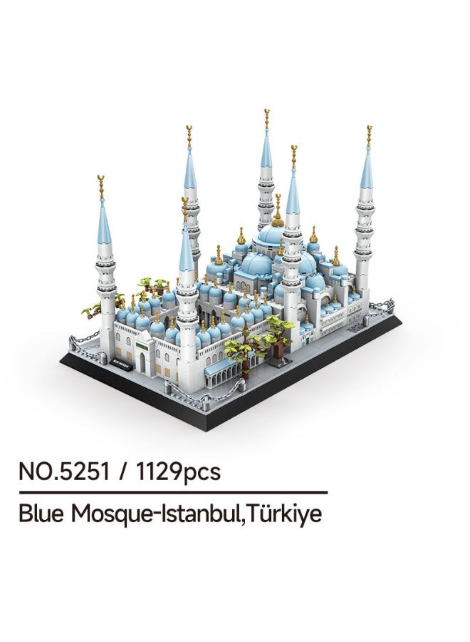 wange Blue Mosque Istanbul Turkey Building Blocks Set 5251 (Age 6+, 1129 Pieces) - Image 1