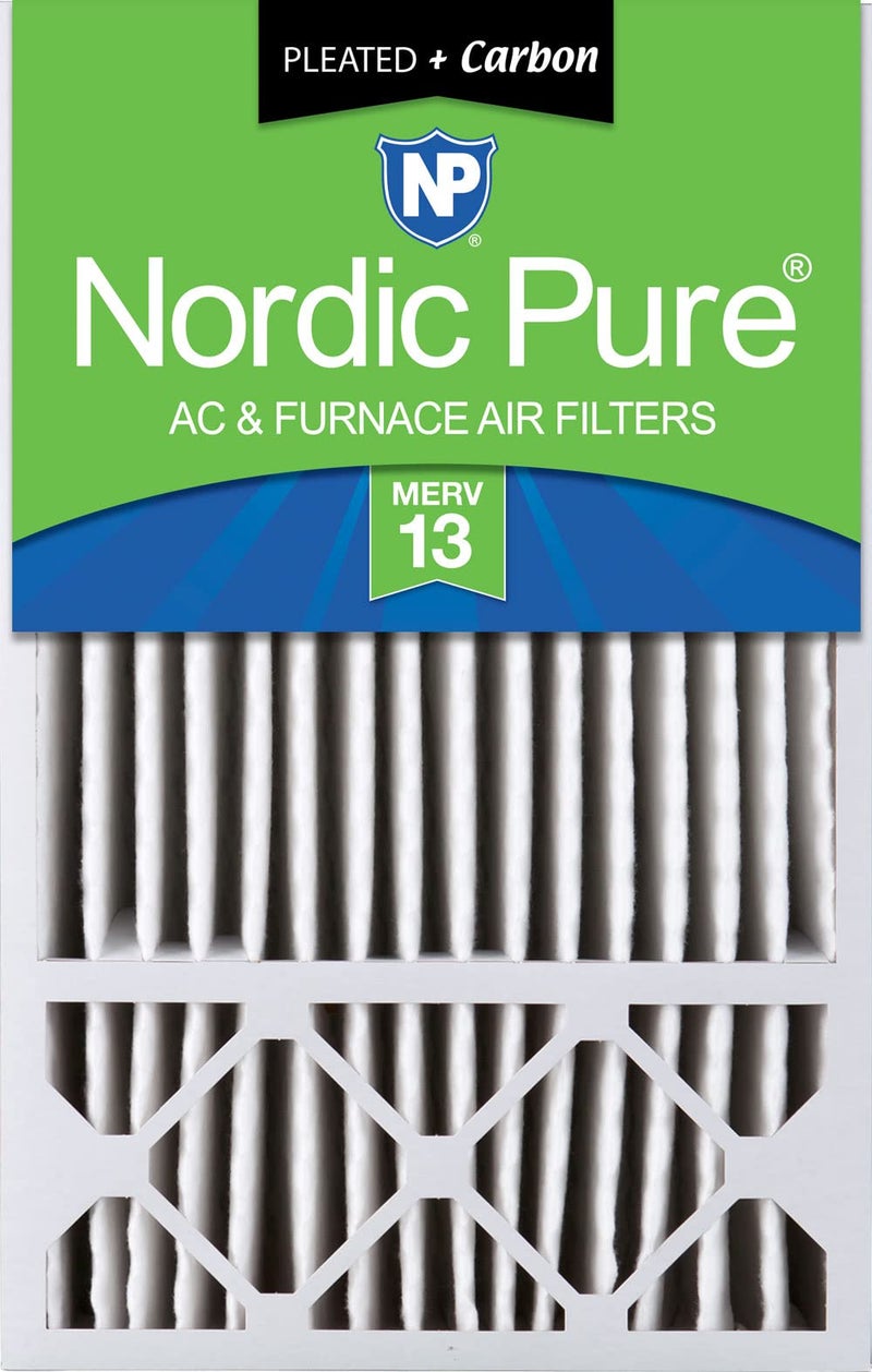 Nordic Pure 16x25x5 (15_3/4 x 24_3/4 x 4_3/8) Honeywell Replacement Air Filters MERV 13 Plus Carbon 1 Pack - Image 1