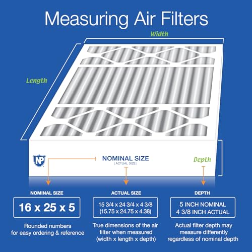 Nordic Pure 16x25x5 (15_3/4 x 24_3/4 x 4_3/8) Honeywell Replacement Air Filters MERV 13 Plus Carbon 1 Pack - Image 5