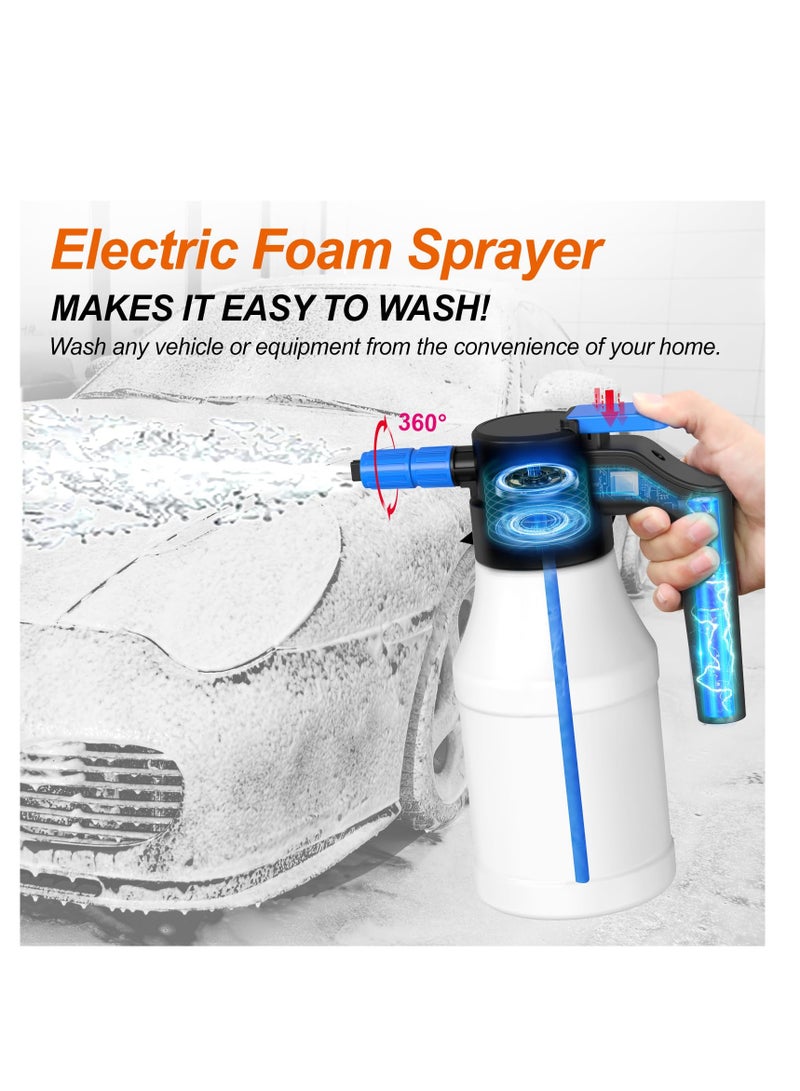 Generic Car Foam Sprayer, Electric Pressurized Foam Sprayer, Foam Sprayer, Car Wash Foam, Adjustable Foaming Car Wash Sprayer, Suitable for Home, Garden Car Beauty Cleaning, Car Accessories (1.5 L)  - Image 4