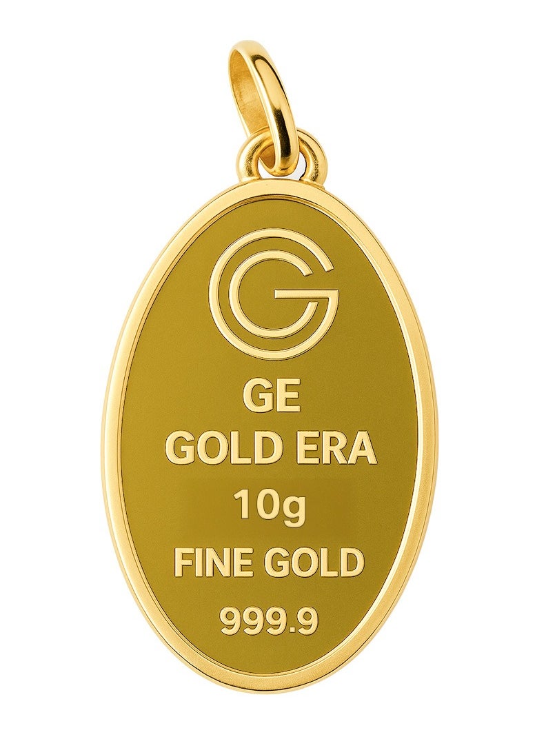 Gold Era Gold Era 10g 24K (999.9) Pure Gold Pendant – Jesus Face Engraving – Religious Jewelry for Christians & Gifting  - Image 2