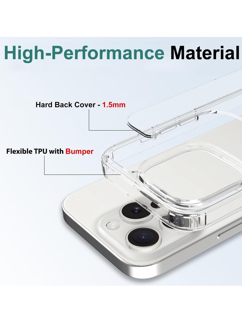 BORTONY iPhone 16 Pro Case 6.3 inch Soft Clear TPU Non-Yellowing iPhone 16 Pro Cover Anti-Scratch Shockproof Protective Case Compatible with iPhone 16 Pro - Image 3