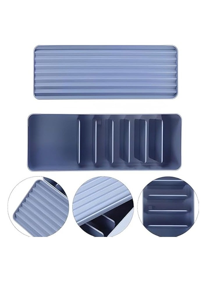 X spring - Xspring Cable Management Boxes, 27 X 9.6 X 6 CM Plastic Cable Organizer Box, Blue Promass Large Cord Organizer Box for Cord Organizer to Conceal Computer, Router, TV Wires, Power Strip - Image 1