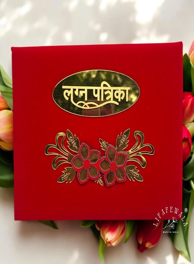 LIFAFEWALA Premium & Exclusive Lagan Patrika For Wedding | Pack of 1 | (Red) - Image 3