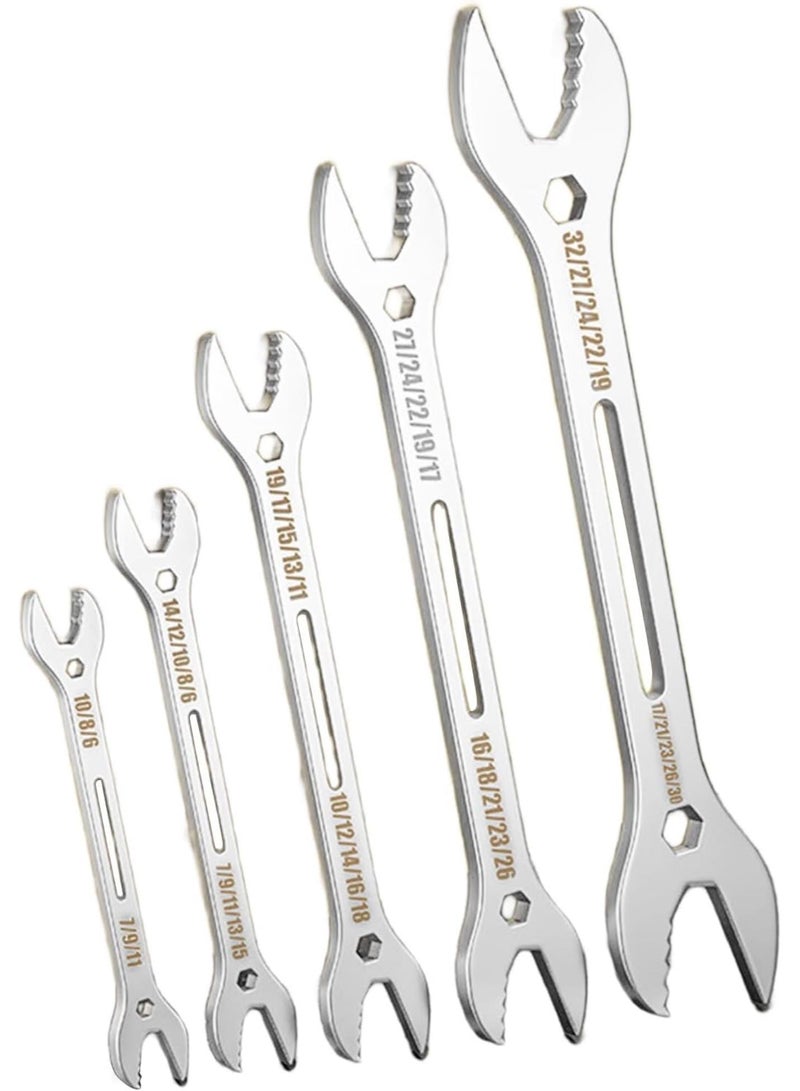 GGOOT 5Pcs Multifunctional Double End Open End Wrench Torques Wrench Hardware Tool for Screws Multipurpose Hand Tool  - Image 1