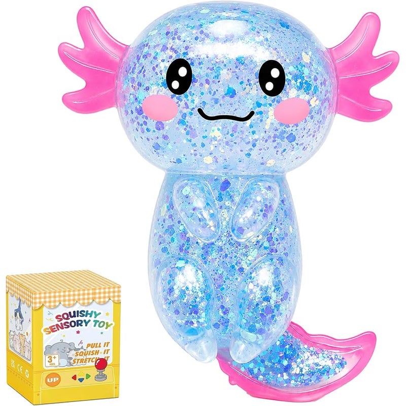GIOIO Axolotl Squishy Stress Toy for Kids Adults Blue - Image 1