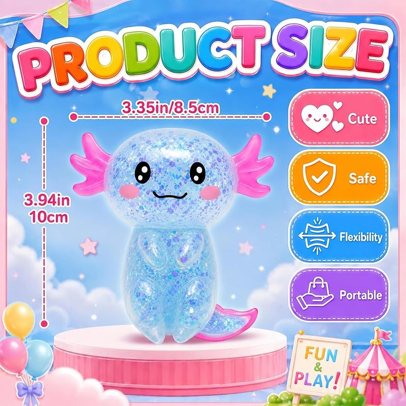 GIOIO Axolotl Squishy Stress Toy for Kids Adults Blue - Image 2