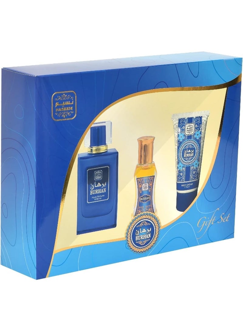 Naseem Perfumes Burhan Gift Set – Unisex Subtle Fragrance Collection, Elegant Eau De Parfum for Men & Women, 3-Piece Set, for Any Occasion - Image 1