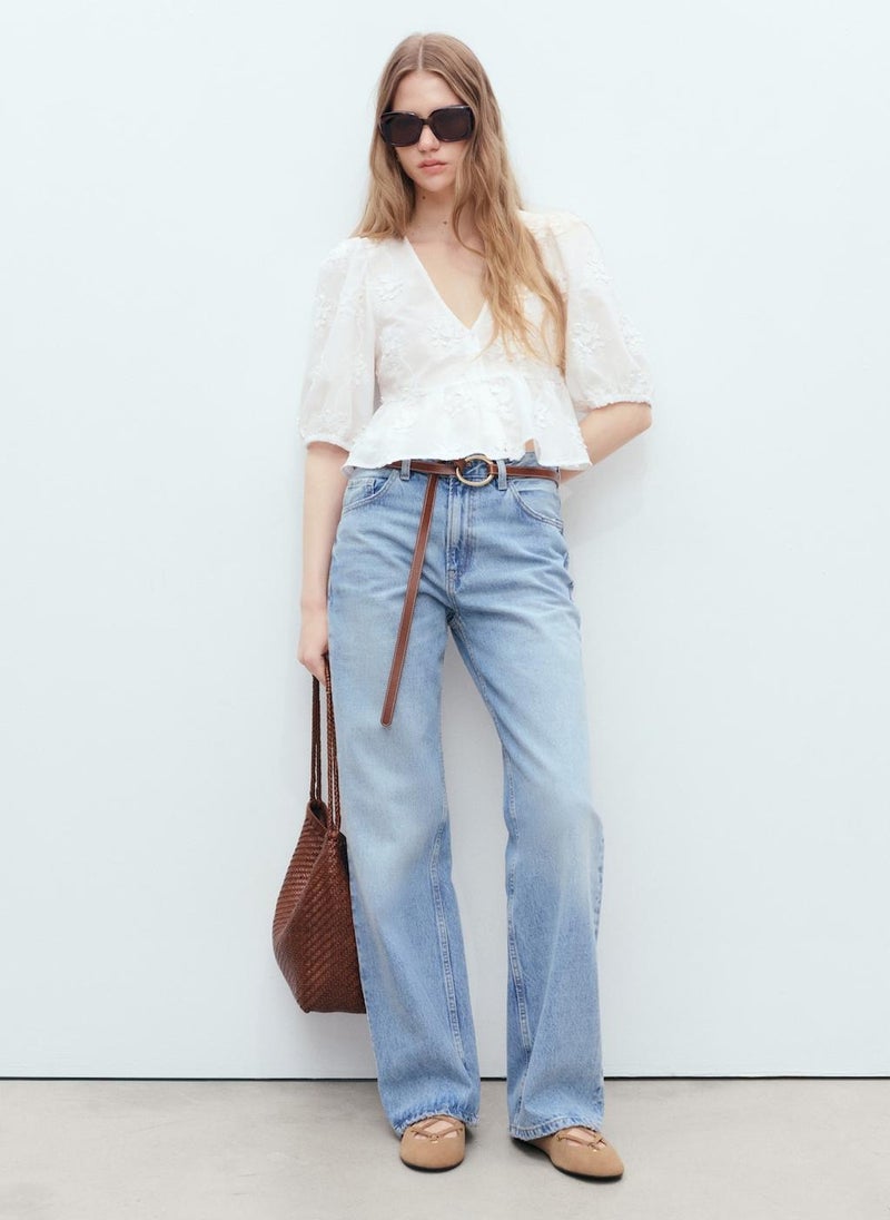 MANGO Cotton Embroidered Blouse  - Image 5