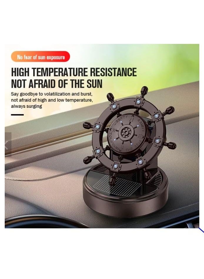 رويال - معطر هواء للسيارة من بوشينيكو، عطر الأزهار والفواكه، زخارف عطرية للرقص الخفيف تعمل بالطاقة الشمسية، (XD-8) (بندقية كولونيا سوداء) - Image 4