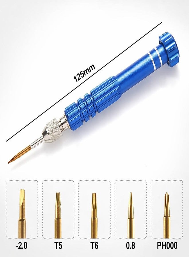 SCHOFIC 5-in-1 Multifunctional Small Precision Pocket Mini Screwdriver Set for Eyeglass, Smartphone, Tablet, Watch Repair Tool Kit (Random Color) - Image 4