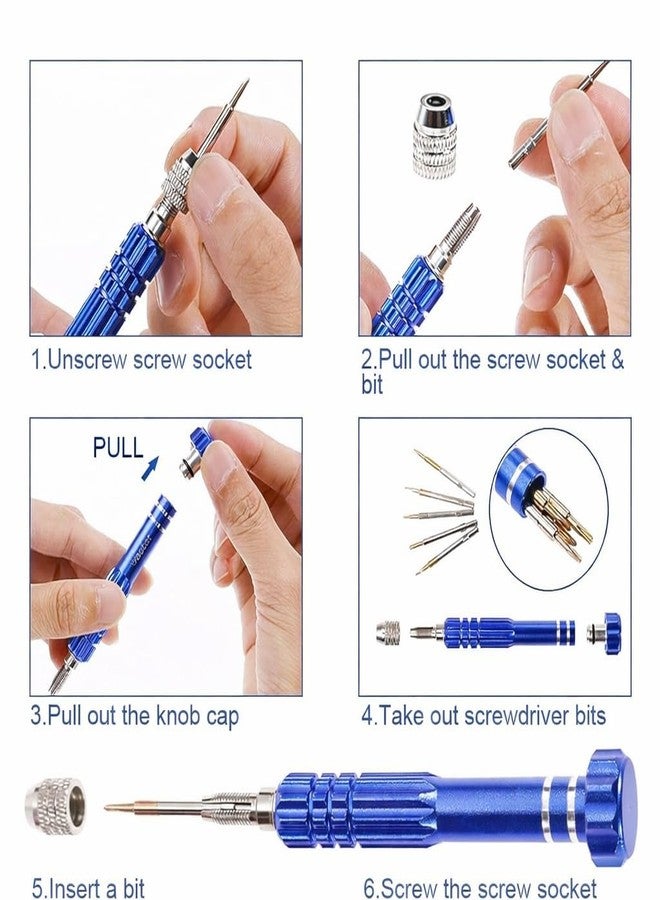 SCHOFIC 5-in-1 Multifunctional Small Precision Pocket Mini Screwdriver Set for Eyeglass, Smartphone, Tablet, Watch Repair Tool Kit (Random Color) - Image 5