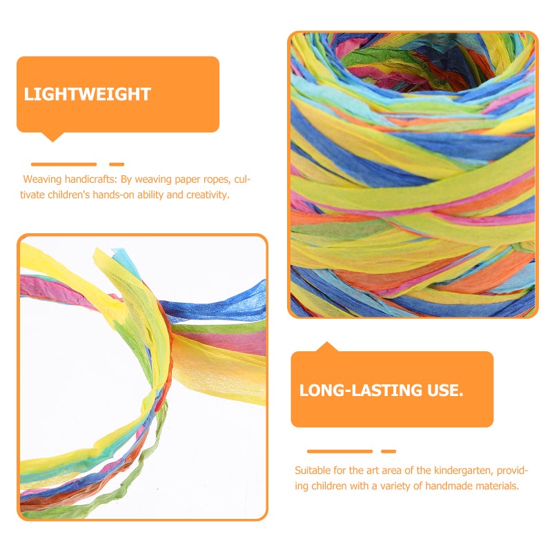 Raffia Ribbon Yarn for Crafts, Handwoven Design, Perfect for Wrapping and DIY Projects - Image 4