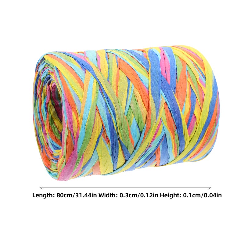 Raffia Ribbon Yarn for Crafts, Handwoven Design, Perfect for Wrapping and DIY Projects - Image 2