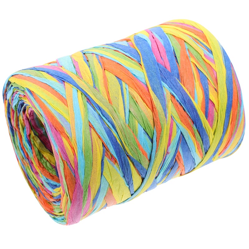 Raffia Ribbon Yarn for Crafts, Handwoven Design, Perfect for Wrapping and DIY Projects - Image 1