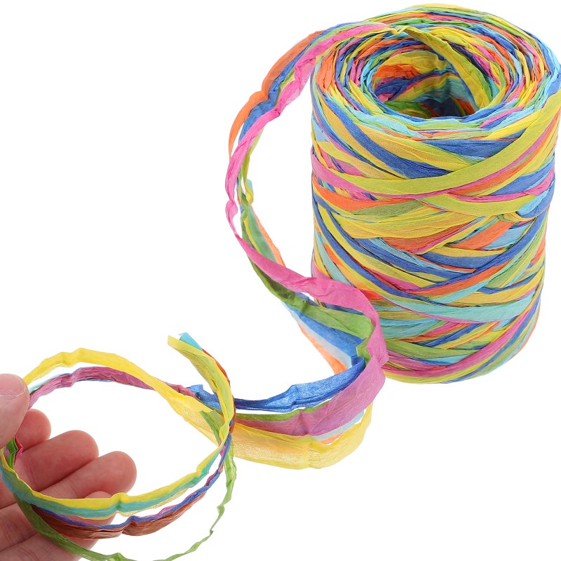 Raffia Ribbon Yarn for Crafts, Handwoven Design, Perfect for Wrapping and DIY Projects - Image 3