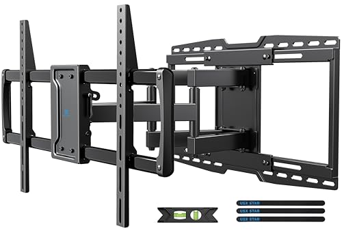 USX STAR 42-97" Full Motion Sliding TV Wall Mount, Fits 16" 18" 24" Wood Studs, Wall Mount TV Bracket with Smooth Swivel, Tilt, Extension, Holds up to 150lbs, Max VESA 600x400mm, Fit Most 75 85 86 TVS - Image 1