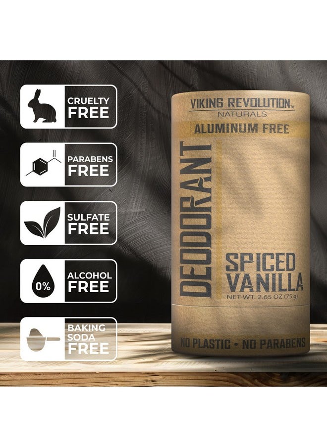 Viking Revolution Viking Revolution Spiced Vanilla Deodorant for Men - Deodorant Men Aluminum Free with Shea Butter and Tapioca Starch Mens Deodorant Stain- Free and Baking Soda-Free Natural Deodorant for Men (2.65oz)  - Image 5