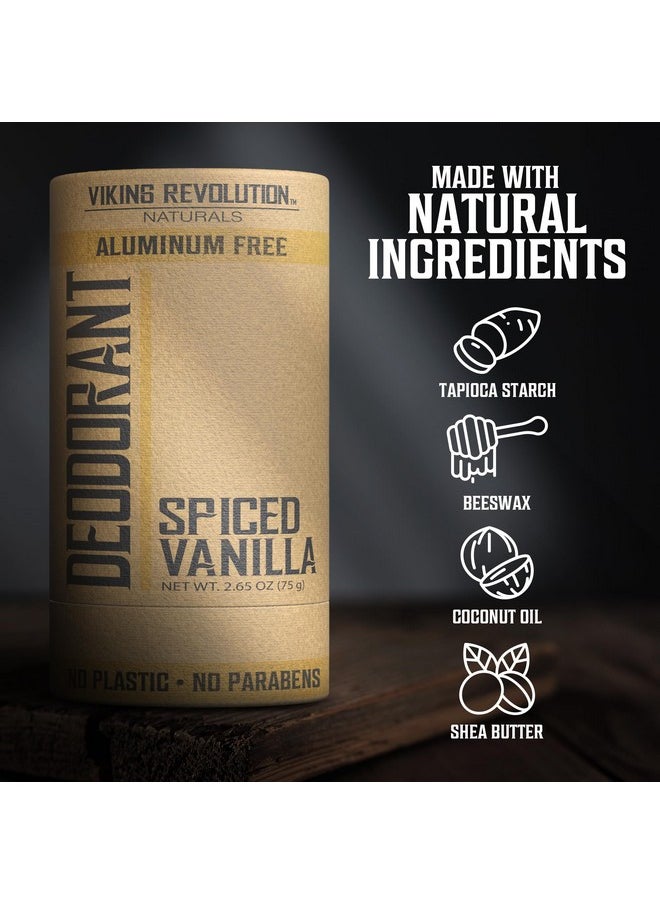 Viking Revolution Viking Revolution Spiced Vanilla Deodorant for Men - Deodorant Men Aluminum Free with Shea Butter and Tapioca Starch Mens Deodorant Stain- Free and Baking Soda-Free Natural Deodorant for Men (2.65oz)  - Image 4