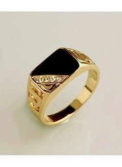 Goolsky 1pc New Fashion Inlaid Shiny Rhinestone Men's Ring Alloy Ring  - Image 5