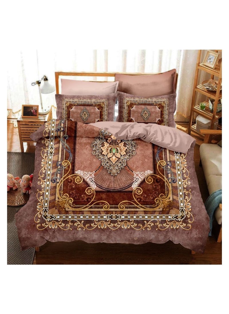 Family Bed quilt 3 pieces Velvet tableau size 240 x 240 cm model 719 from Family Bed  - Image 1