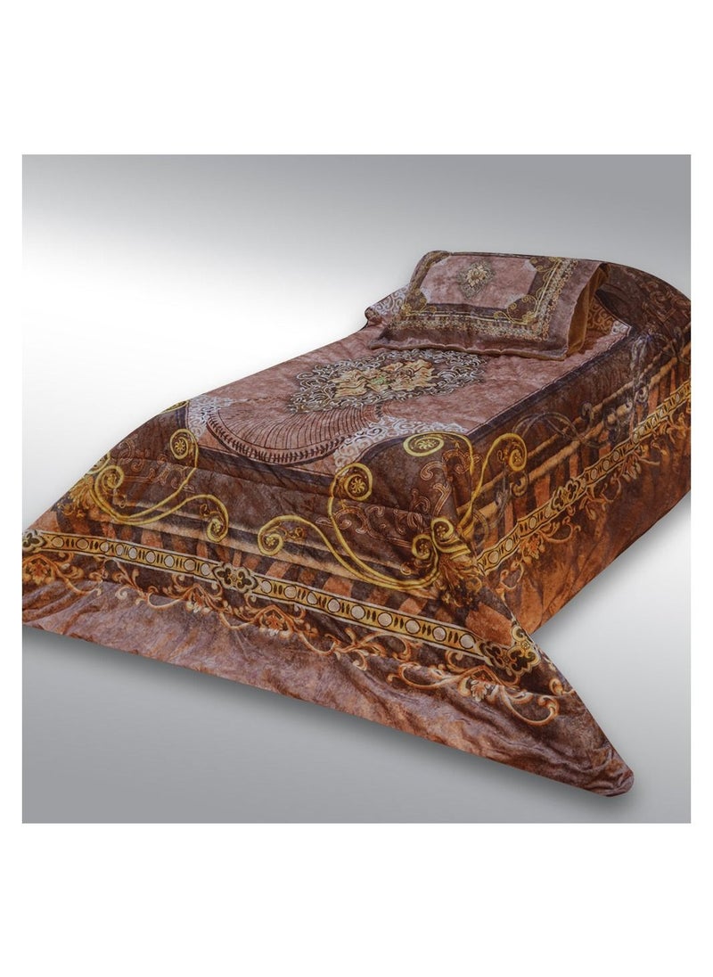 Family Bed quilt 3 pieces Velvet tableau size 240 x 240 cm model 719 from Family Bed  - Image 3