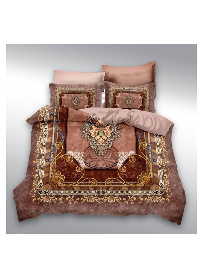 Family Bed quilt 3 pieces Velvet tableau size 240 x 240 cm model 719 from Family Bed  - Image 2