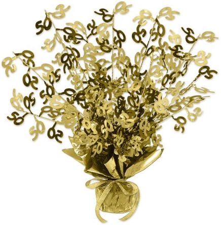 Beistle 50 Gleam N Burst Gold Centerpiece Pack of 2 - Image 4