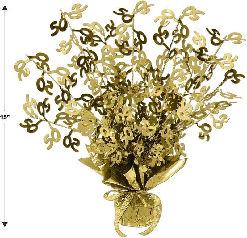 Beistle 50 Gleam N Burst Gold Centerpiece Pack of 2 - Image 3