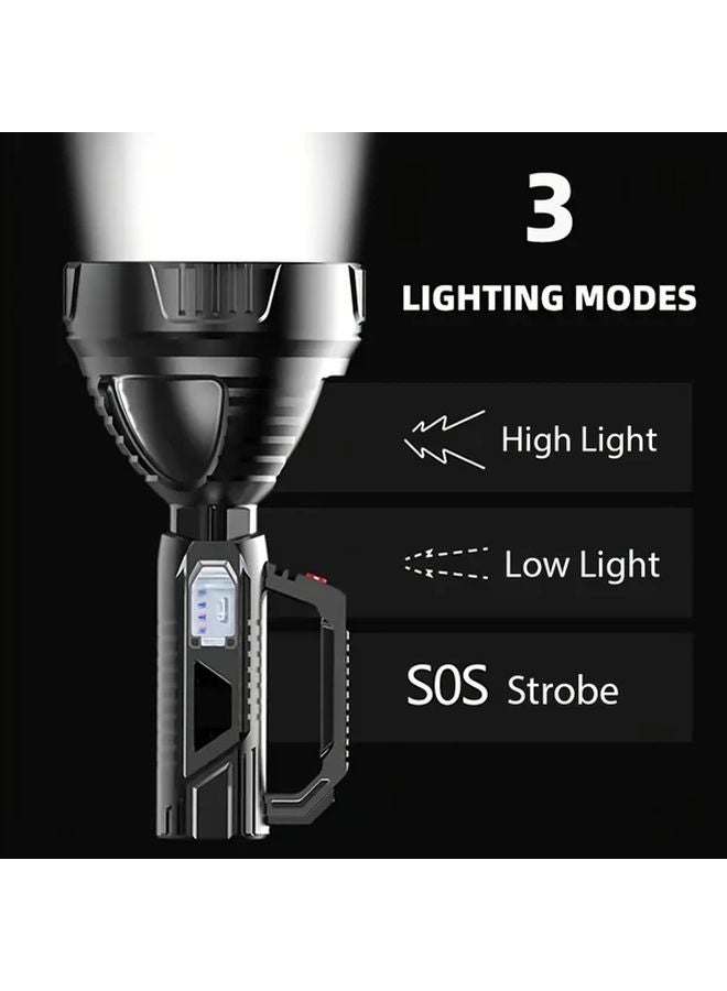 Bright LED Flashlight USB Rechargeable Outdoor Lighting Handheld Torch with Battery Display - Image 5