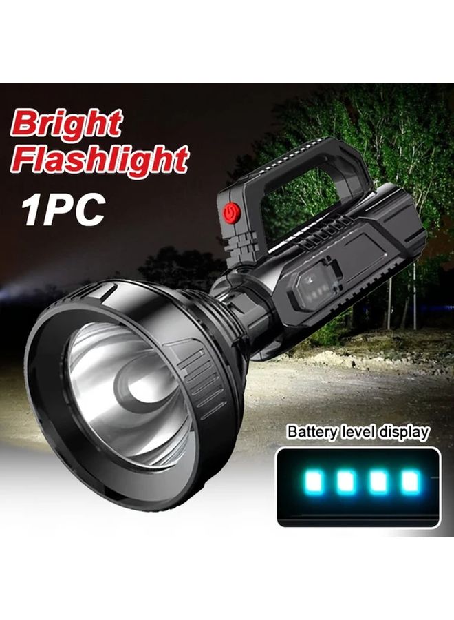 Bright LED Flashlight USB Rechargeable Outdoor Lighting Handheld Torch with Battery Display - Image 1