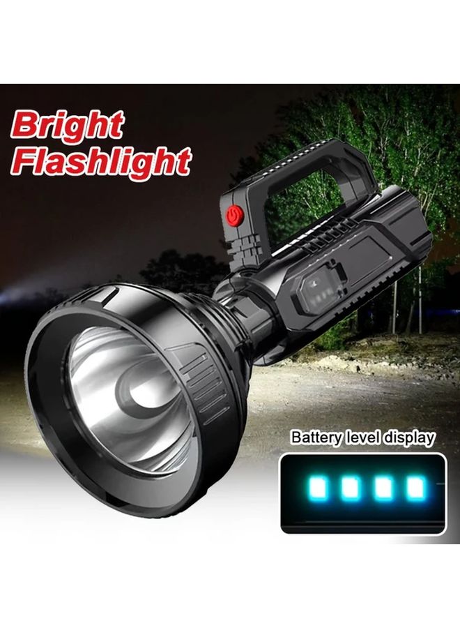 Bright LED Flashlight USB Rechargeable Outdoor Lighting Handheld Torch with Battery Display - Image 2