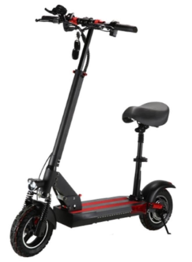 Egg Electric Scooter for Adults | Electric Scooter with Seat | Foldable Electric Scooter | 48V Voltage | Front and Rear Lights | Shock Absorption Suspension | Weight Capacity 180KG | 10-Inch Tires - Image 1