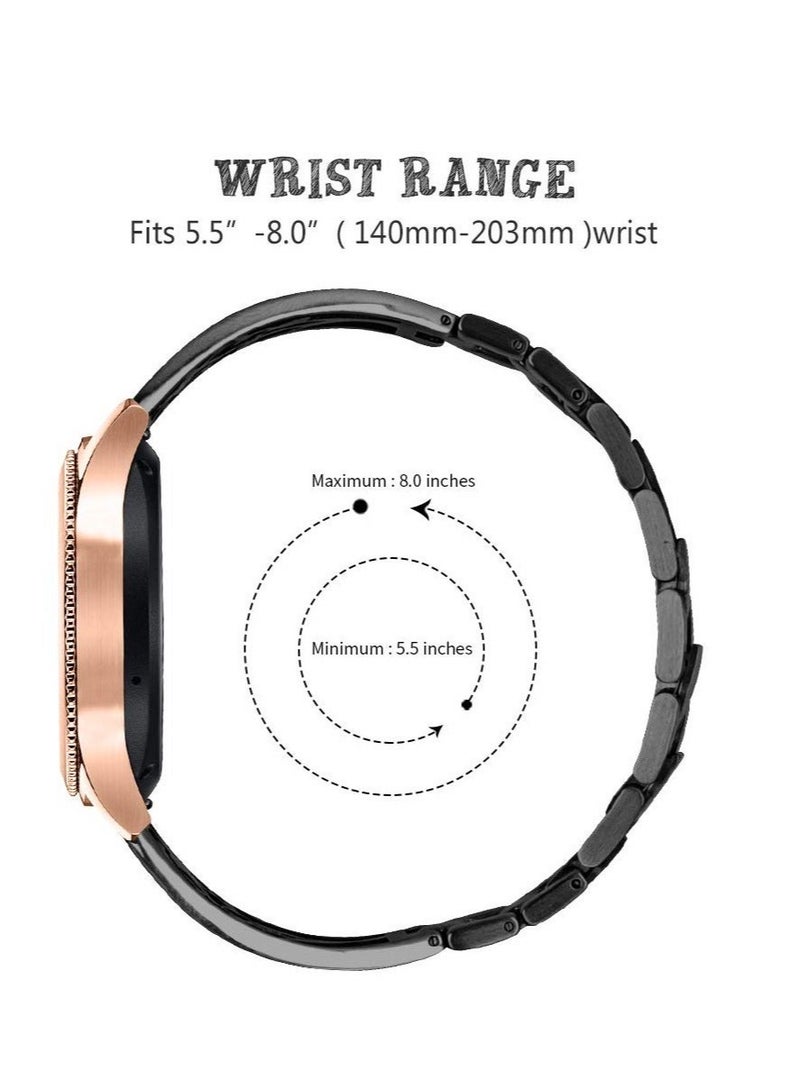 Captaintech SYOSI, Replacement Band Compatible with Samsung Galaxy Watch 3 41mm 42mm, with Rhinestone Diamond, Bling Stainless Steel Bands Compatible for Galaxy Watch Active/Active2 - Image 5