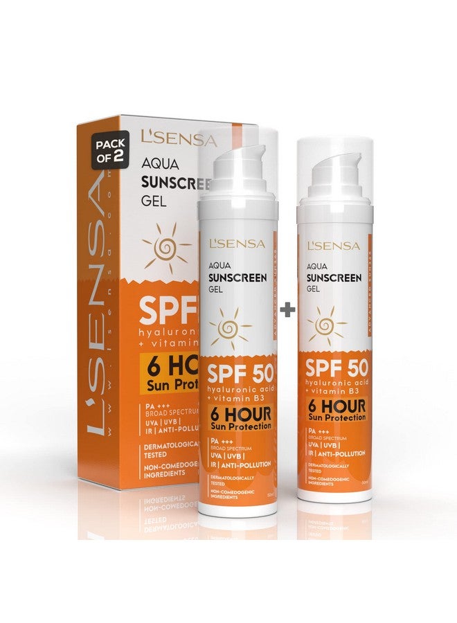 L'SENSA Sunscreen Spf 50 P+++, (Pack Of 2) 6Hr Sun Protection & Waterproof, Made With Korean Technology, Free From Oxybenzone, For Oily, Sensitive & Ace Prone Skin, Make-Up Friendly For Women & Men  - Image 1