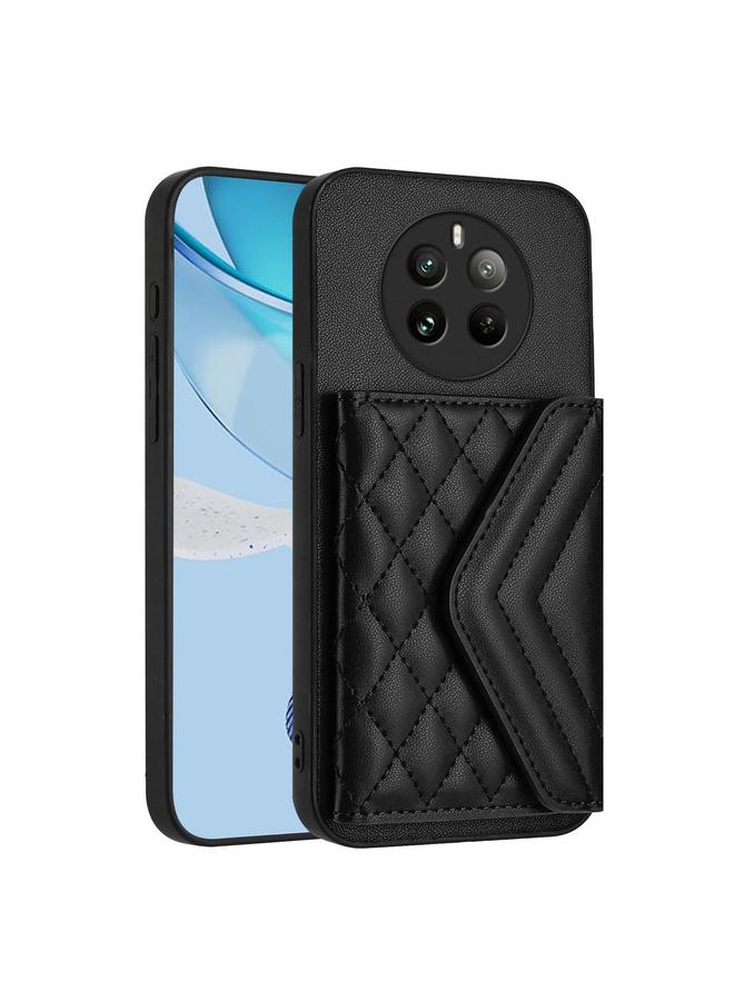 S-TOP Case For Realme P1 Pro 5G India Rhombic Texture Card Bag RFID Phone Case with Long Lanyard - Image 3