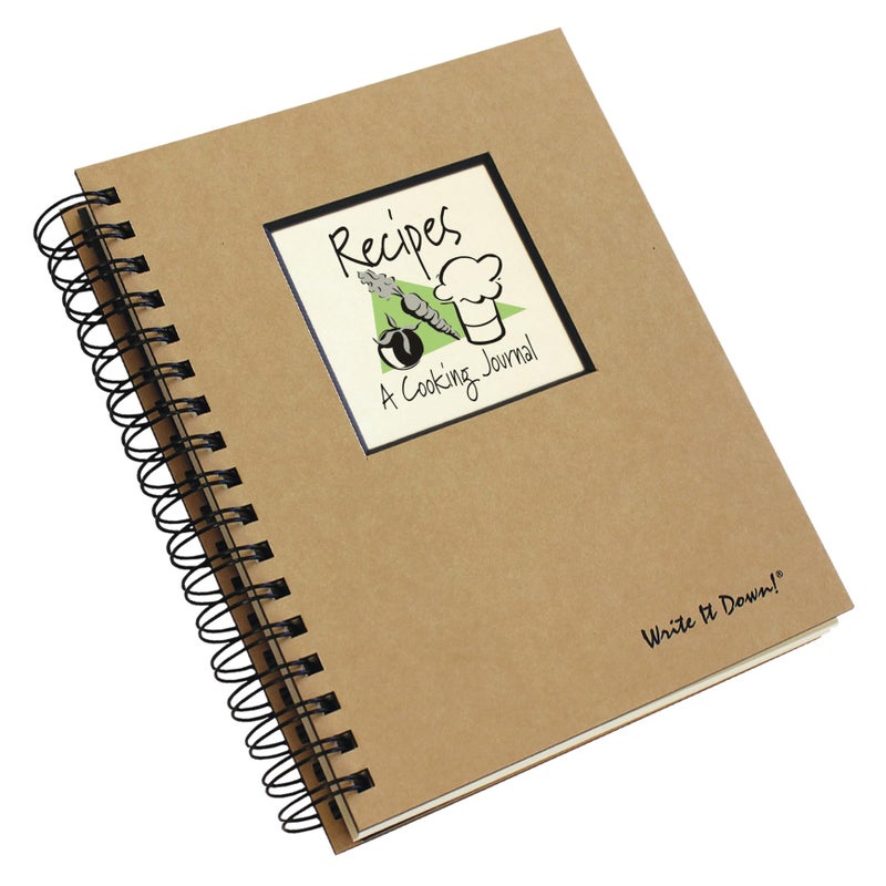Write It Down سلسلة من Journals Unlimited، دفتر ملاحظات موجه، وصفات، دفتر طبخ، بحجم كامل 7.5"x 9"، غلاف صلب كرافت، صنع في الولايات المتحدة - Image 2