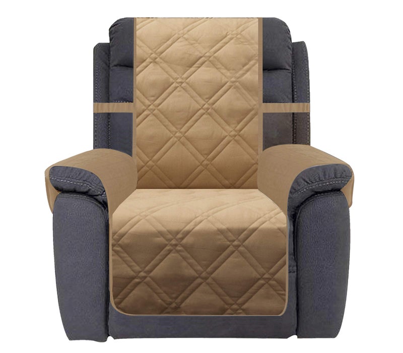 Ameritex Waterproof Nonslip Recliner Cover Home Decor Stay in Place Dog Couch Chair Cover Furniture Protector Ideal Recliner Slipcovers for Pets and Kids 23Recliner Sand