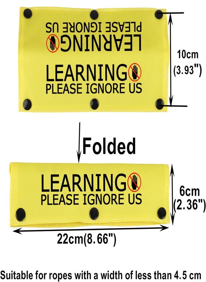 BLUPARK Funny Dog Leash Sleeve Learning Please Ignore Us Dog Leash Wrap Sleeve Alert Tag Pet Birthday Gift (Learning Ignore-YE Sleeve) - Image 2