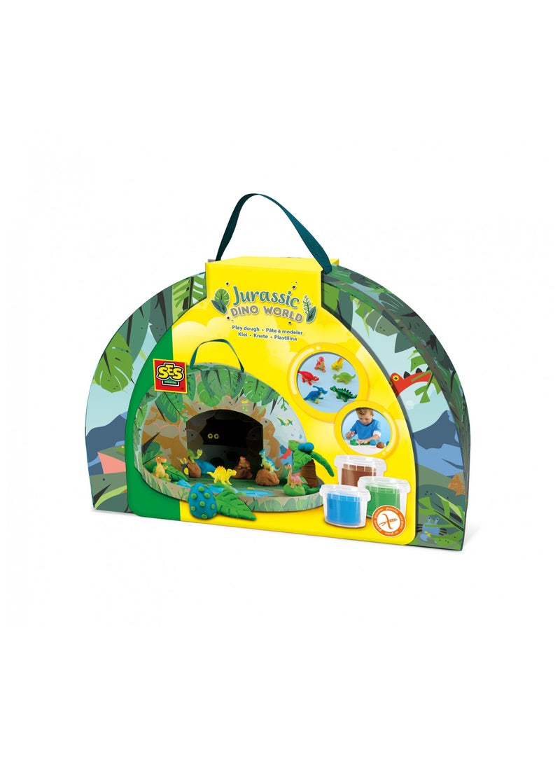 SES - Dino World Suitcase With 3 Dough - 00427 - Image 1