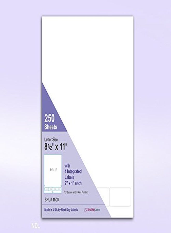 NextDayLabels - Integrated Laser Form with Label Combination (4 Labels 2x1 Each on Bottom/Pack of 250 Sheets) - Image 3