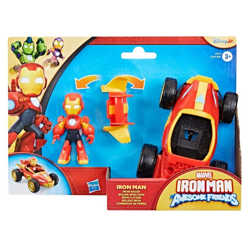 Marvel Iron Man and His Awesome Friends Iron Man Iron Racer Playset (10 cm) - Image 1