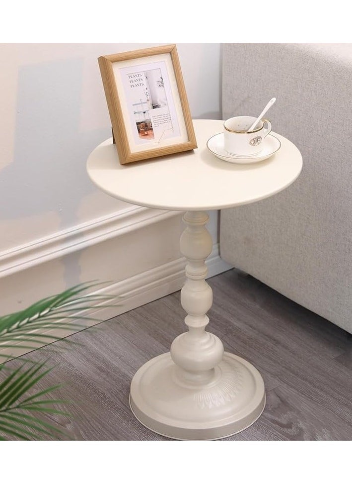 DubaiGallery - Side Table Retro Side Table,Wrought Iron Circular Minimalist Living Room Sofa Bedroom Nightstand,Easy to Assemble Modern Home Decoration PerfPerfect and Functional Home Decor - Image 1