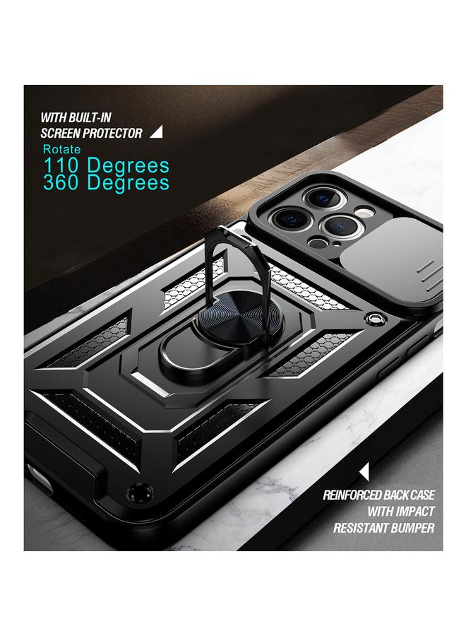 اس-توب جراب لهاتف iPhone 13 Pro Max بتصميم غطاء كاميرا منزلق بفتحة دقيقة من مادة TPU+PC الواقية - Image 5